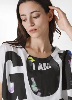 DEHA Top & T-Shirts*T-Shirt Ampia Con Grafica Bianco