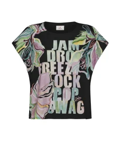 DEHA Top & T-Shirts*T-Shirt Ampia Con Scritte Nero