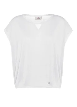 DEHA Top & T-Shirts*T-Shirt Ampia Misto Seta Bianco