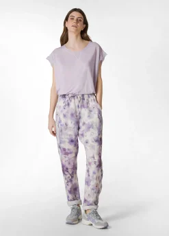 DEHA Top & T-Shirts*T-Shirt Ampia Misto Seta Viola