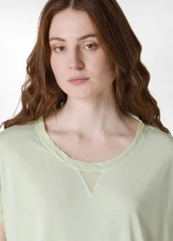 DEHA Top & T-Shirts*T-Shirt Ampia Misto Seta Verde