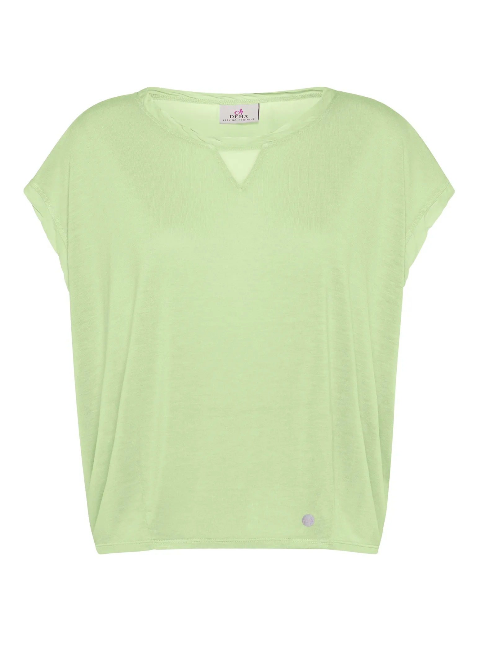 DEHA Top & T-Shirts*T-Shirt Ampia Misto Seta Verde