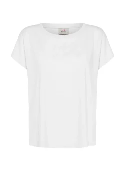 DEHA Top & T-Shirts*T-Shirt Con Inserti In Raso Bianco