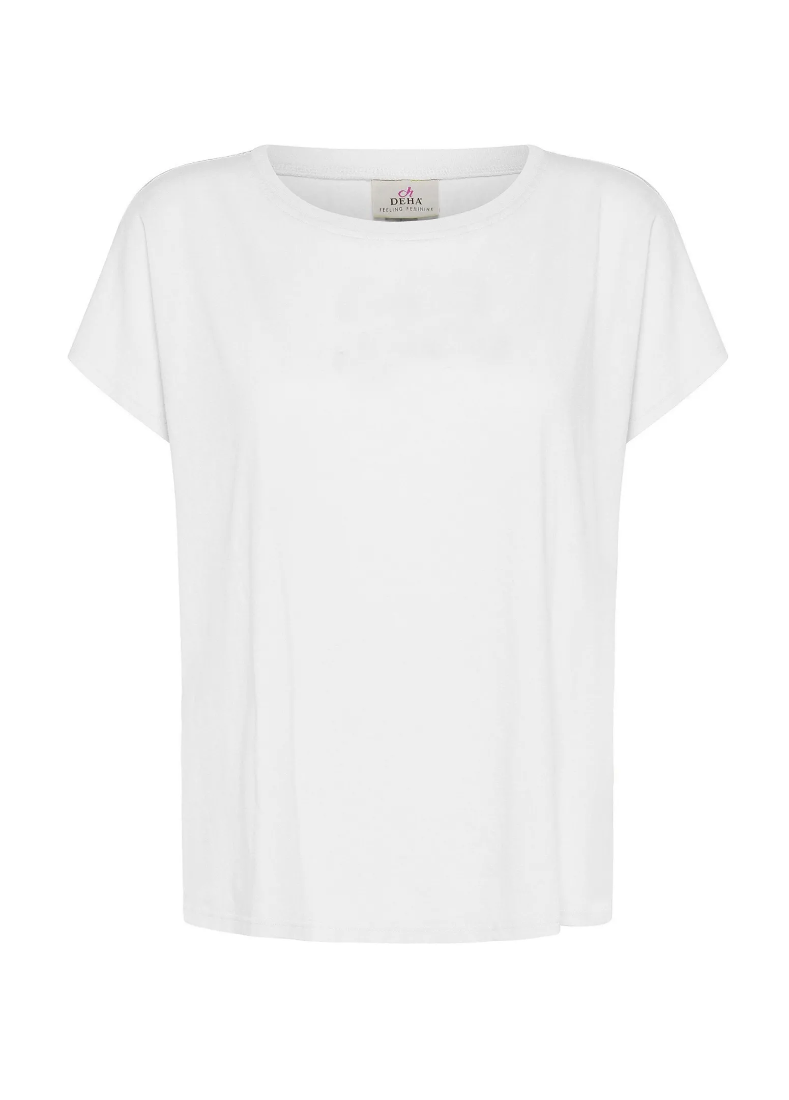 DEHA Top & T-Shirts*T-Shirt Con Inserti In Raso Bianco