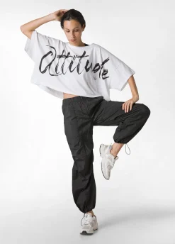 DEHA Top & T-Shirts*T-Shirt Cropped Leggera Effetto Vintage Bianco