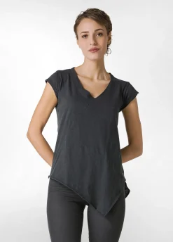 DEHA Top & T-Shirts*T-Shirt Fiammata Effetto Vintage Nero
