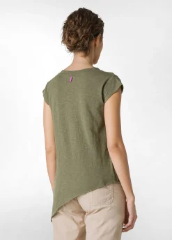 DEHA Top & T-Shirts*T-Shirt Fiammata Effetto Vintage Verde