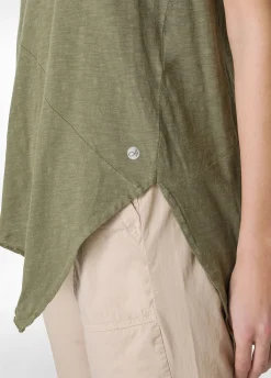 DEHA Top & T-Shirts*T-Shirt Fiammata Effetto Vintage Verde