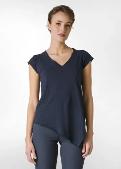 DEHA Top & T-Shirts*T-Shirt Fiammata Effetto Vintage Blu