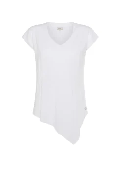 DEHA Top & T-Shirts*T-Shirt Fiammata Effetto Vintage Bianco