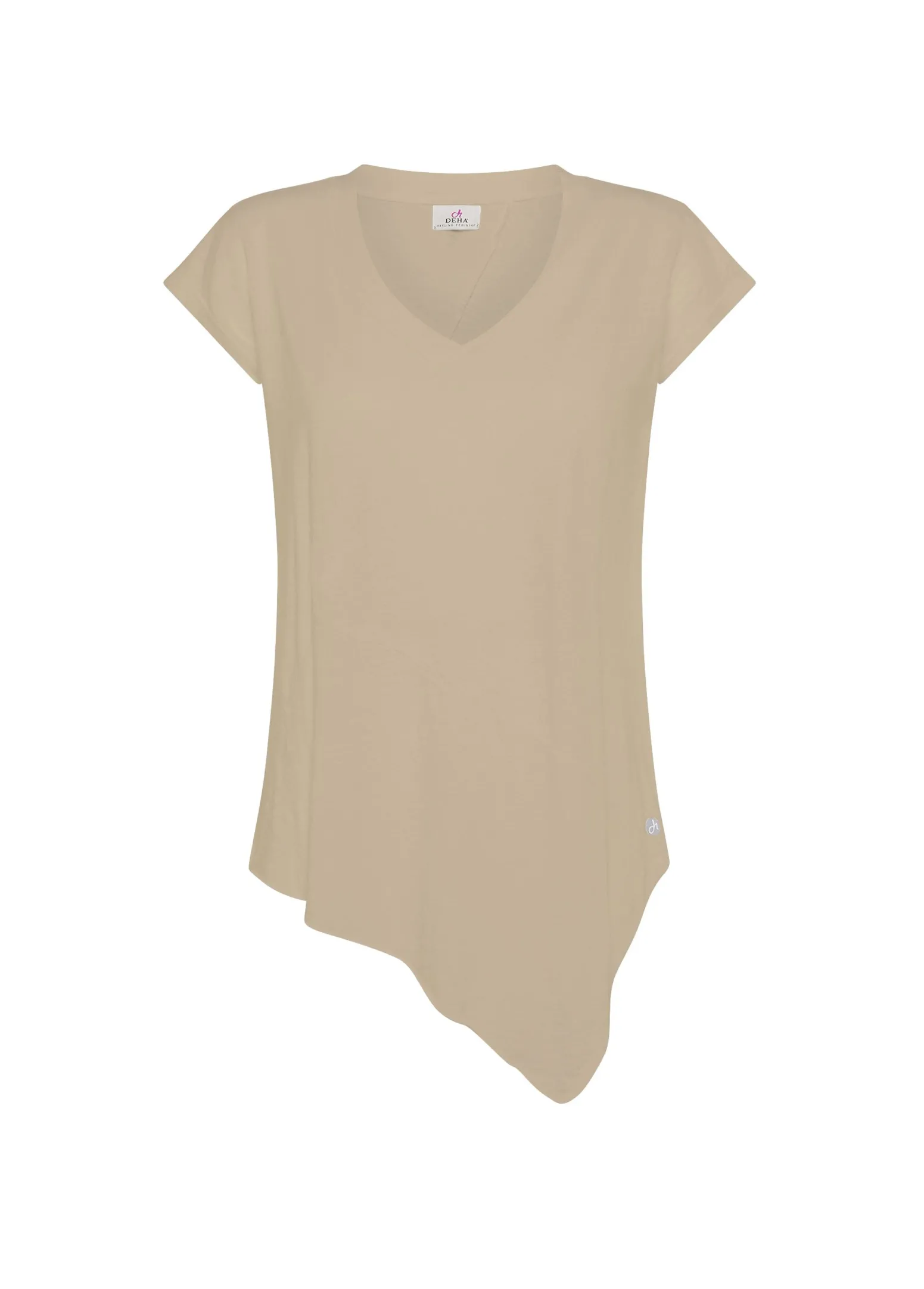 DEHA Top & T-Shirts*T-Shirt Fiammata Effetto Vintage Beige