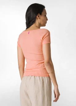 DEHA Top & T-Shirts*T-Shirt In Costina Leggera Arancio