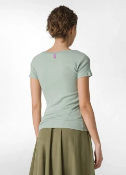 DEHA Top & T-Shirts*T-Shirt In Costina Leggera Verde