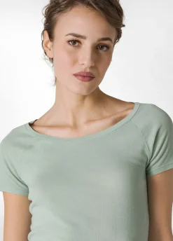 DEHA Top & T-Shirts*T-Shirt In Costina Leggera Verde