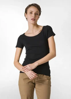 DEHA Top & T-Shirts*T-Shirt In Costina Leggera Nero