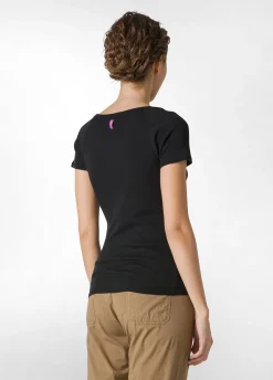 DEHA Top & T-Shirts*T-Shirt In Costina Leggera Nero