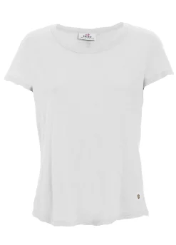 DEHA Top & T-Shirts*T-Shirt In Jersey Fiammato Bianco