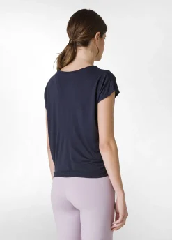 DEHA Top & T-Shirts*T-Shirt In Viscosa Con Nodo Blu