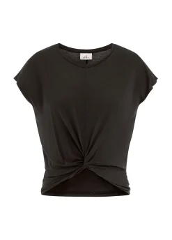 DEHA Top & T-Shirts*T-Shirt In Viscosa Con Nodo Nero