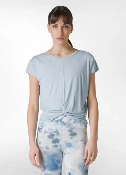 DEHA Top & T-Shirts*T-Shirt In Viscosa Con Nodo Blu