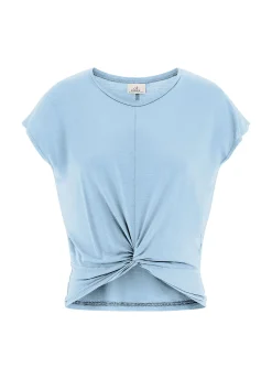 DEHA Top & T-Shirts*T-Shirt In Viscosa Con Nodo Blu