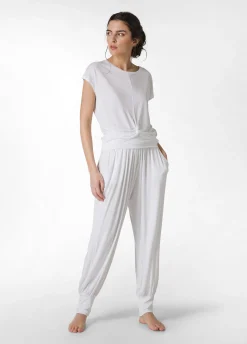 DEHA Top & T-Shirts*T-Shirt In Viscosa Con Nodo Bianco