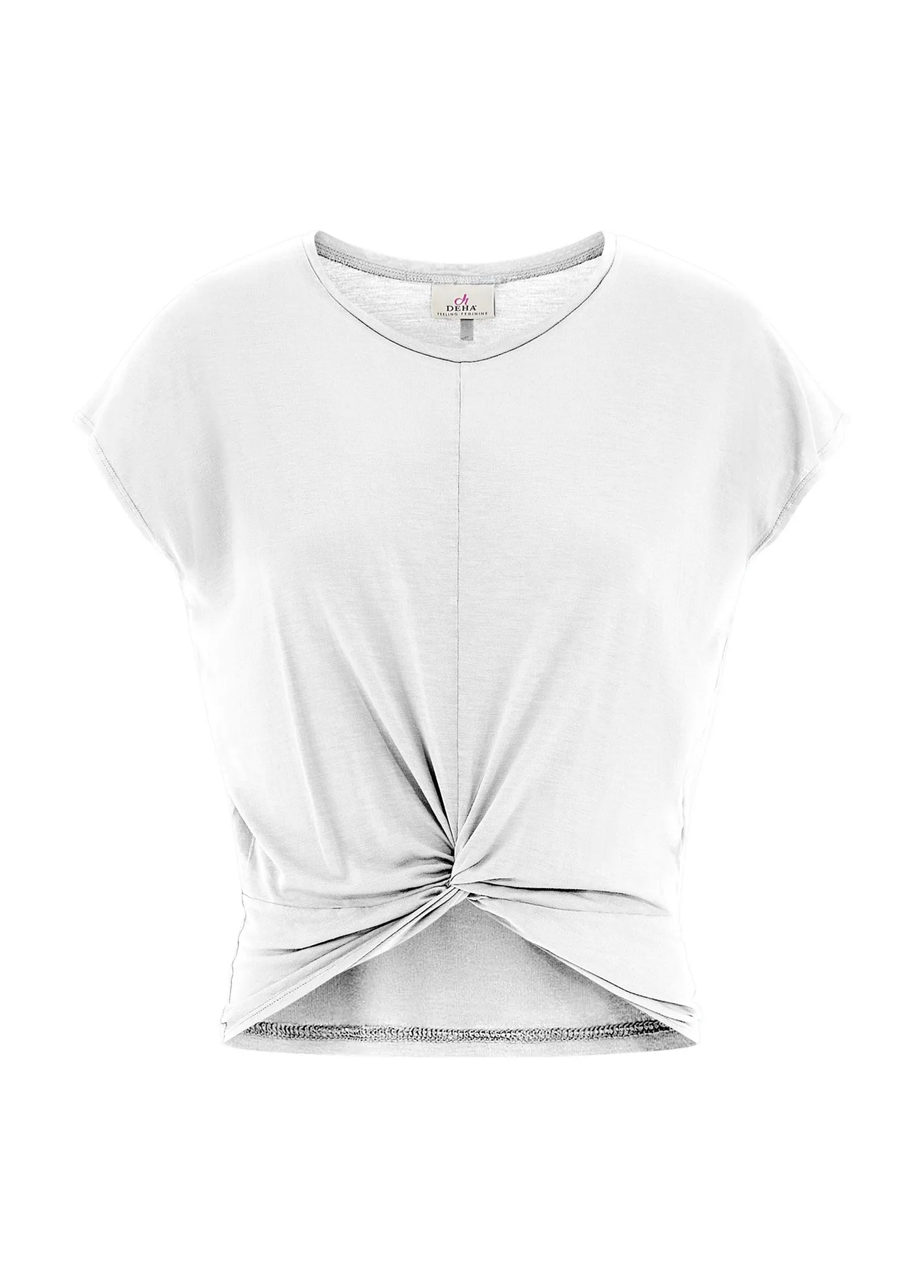 DEHA Top & T-Shirts*T-Shirt In Viscosa Con Nodo Bianco