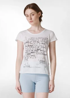DEHA Top & T-Shirts*T-Shirt Leggera Con Stampa Bianco