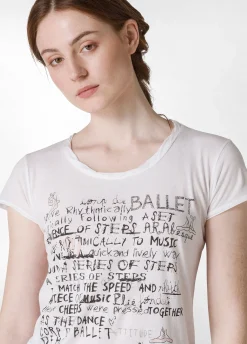 DEHA Top & T-Shirts*T-Shirt Leggera Con Stampa Bianco