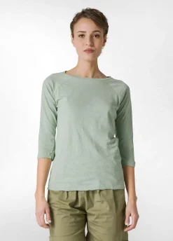 DEHA Top & T-Shirts*T-Shirt Manica 3/4 In Jersey Fiammato Verde