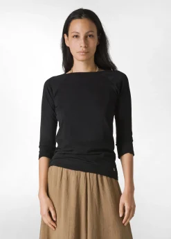 DEHA Top & T-Shirts*T-Shirt Manica 3/4 In Jersey Fiammato Nero
