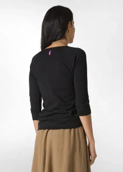 DEHA Top & T-Shirts*T-Shirt Manica 3/4 In Jersey Fiammato Nero