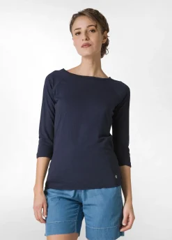 DEHA Top & T-Shirts*T-Shirt Manica 3/4 In Jersey Fiammato Blu