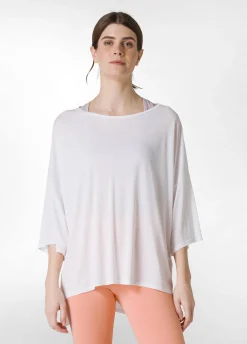 DEHA Top & T-Shirts*T-Shirt Maxi In Viscosa Bianco