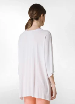 DEHA Top & T-Shirts*T-Shirt Maxi In Viscosa Bianco