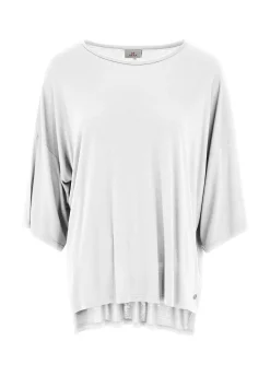DEHA Top & T-Shirts*T-Shirt Maxi In Viscosa Bianco