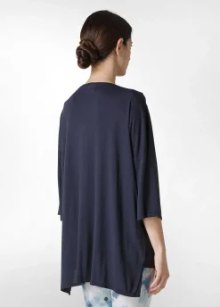 DEHA Top & T-Shirts*T-Shirt Maxi In Viscosa Blu