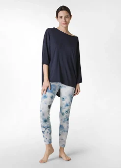 DEHA Top & T-Shirts*T-Shirt Maxi In Viscosa Blu