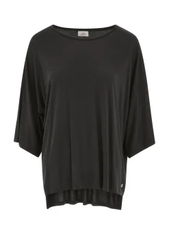 DEHA Top & T-Shirts*T-Shirt Maxi In Viscosa Nero