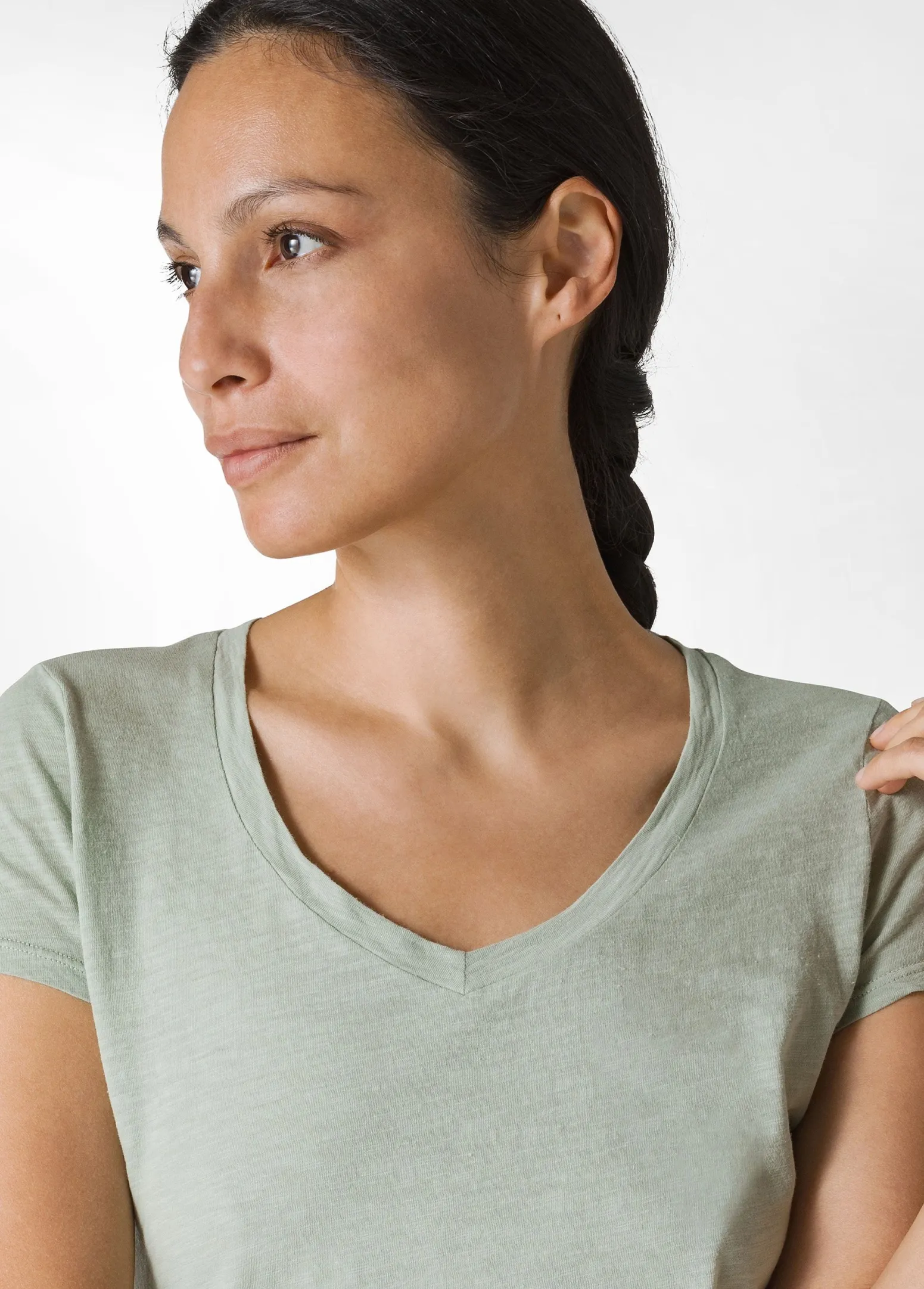 DEHA Top & T-Shirts*T-Shirt Scollo A V In Jersey Fiammato Verde