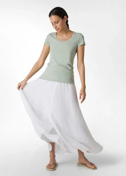 DEHA Top & T-Shirts*T-Shirt Scollo A V In Jersey Fiammato Verde