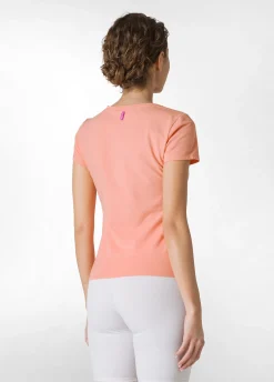 DEHA Top & T-Shirts*T-Shirt Stretch Leggera Con Grafica Arancio