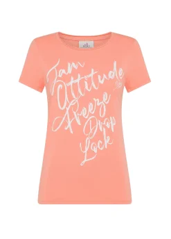 DEHA Top & T-Shirts*T-Shirt Stretch Leggera Con Grafica Arancio