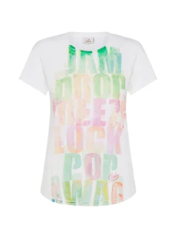 DEHA Top & T-Shirts*T-Shirt Svasata Con Scritte Bianco