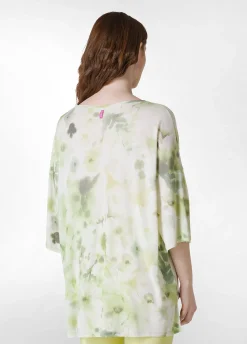 DEHA Top & T-Shirts*T-Shirt Yoga Maxi Stampata Verde