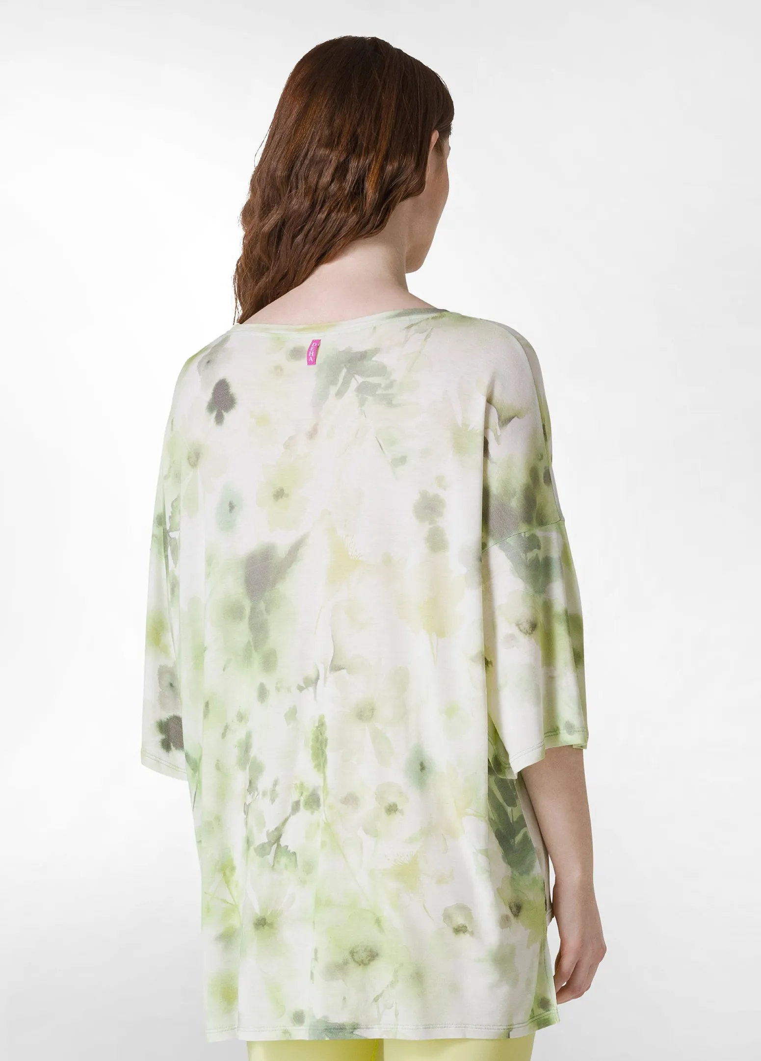 DEHA Top & T-Shirts*T-Shirt Yoga Maxi Stampata Verde
