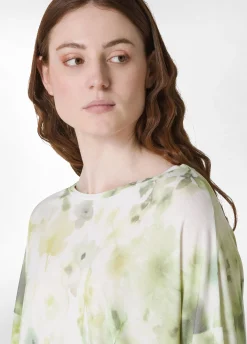 DEHA Top & T-Shirts*T-Shirt Yoga Maxi Stampata Verde