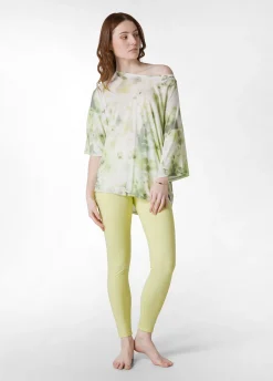 DEHA Top & T-Shirts*T-Shirt Yoga Maxi Stampata Verde