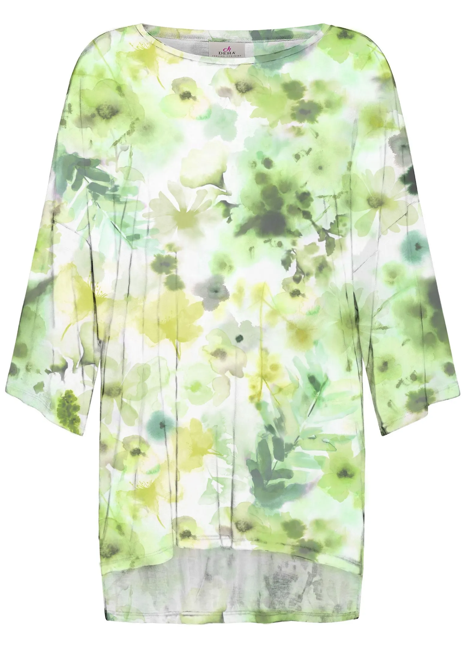 DEHA Top & T-Shirts*T-Shirt Yoga Maxi Stampata Verde