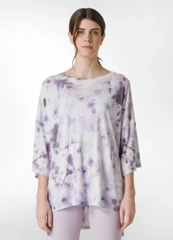 DEHA Top & T-Shirts*T-Shirt Yoga Maxi Stampata Viola
